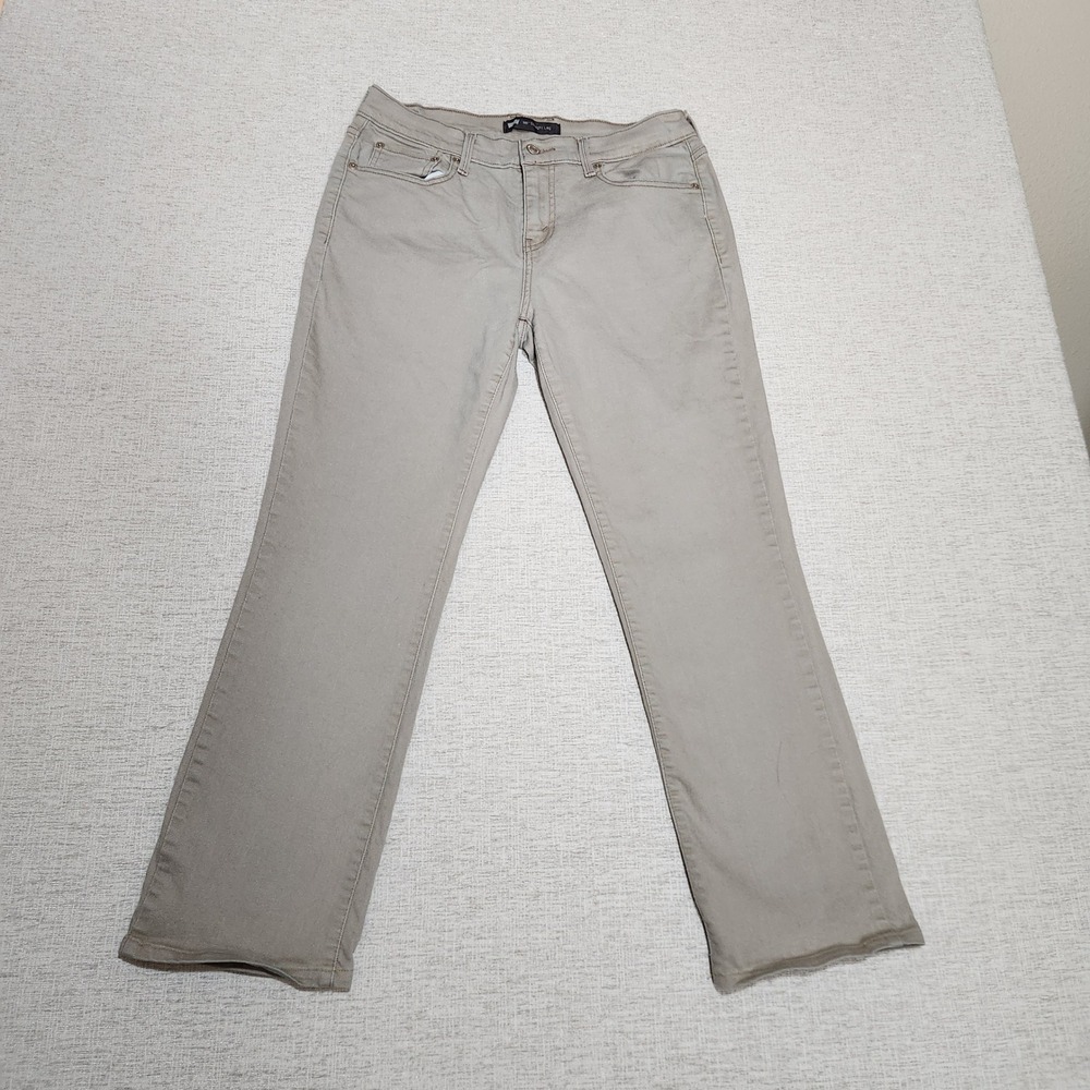 Levis 507 Straight Leg Jeans Womens 10M W30 L32 Khaki Tan Mid Rise Stretch
